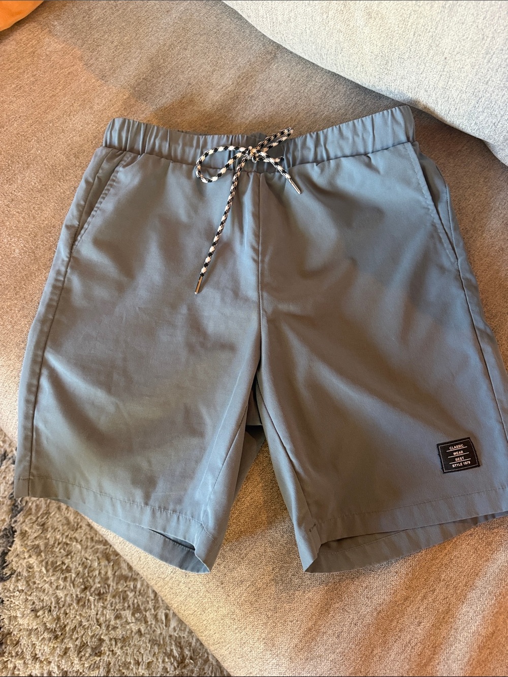 Men's Slate Blue Shorts with Drawstring